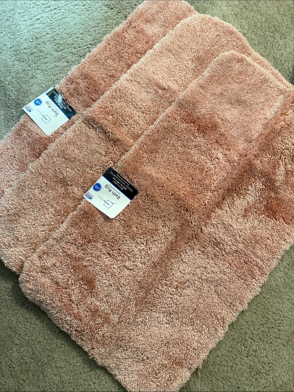 Brand NEW!! Plush Bath Rug - Blush Pink Includes all THREE!